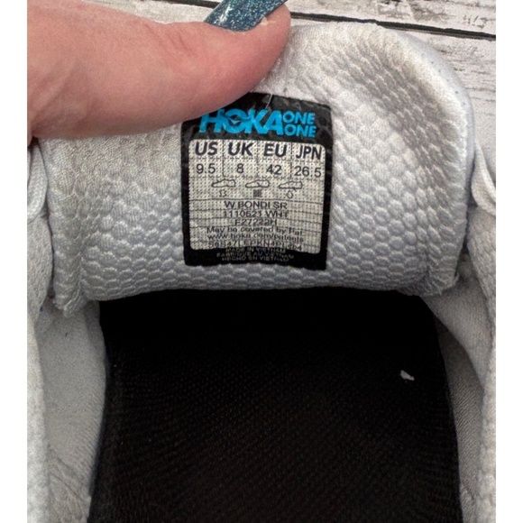 Hoka One One Bondi SR White Professional Sneakers (Women’s Size 9.5) - Picture 7 of 8